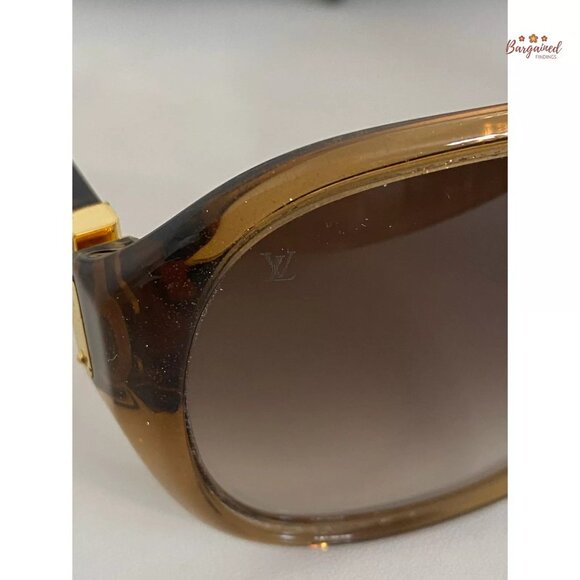 Auth LOUIS VUITTON Honey Speckling Acetate Frame Oversized Soupcon GM Sunglasses - Picture 2 of 13